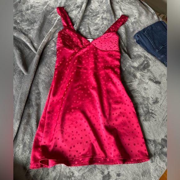 Red Silk Dress - Picture 4 of 6